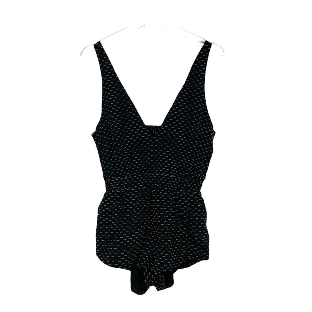 Free People Jog It Off Romper Black Polka Dot Size XS NEW - Picture 2 of 10
